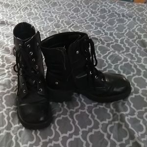Black Moto Boots Size 8.5